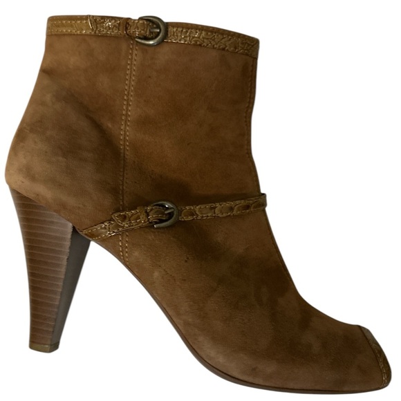 Worthington Brown Suede Peep Top Ankle Boot, Size 9.5M - Picture 6 of 6